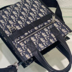 Christian Dior Safari North-South Tote Bag Dark Blue